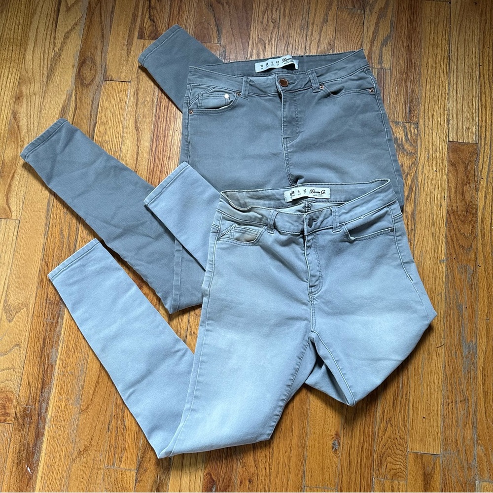 Two Pairs Denim&Co Light Gray Jeans
